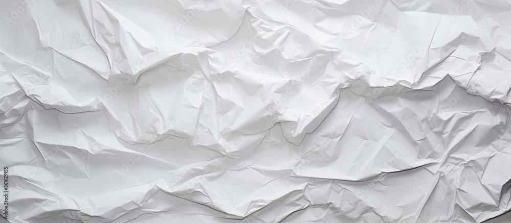 Aufkleber background with a crumpled white paper texture providing copy space image.