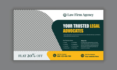 Law firm services social media post design or law consulting web banner template,  and Instagram post or square flyer template