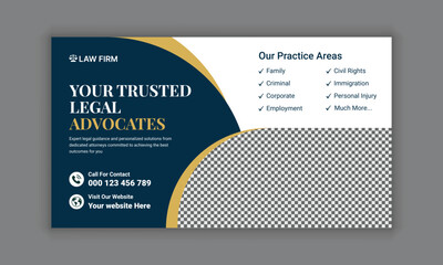 Law firm services social media post design or law consulting web banner template,  and Instagram post or square flyer template