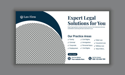 Law firm services social media post design or law consulting web banner template,  and Instagram post or square flyer template