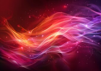 Abstract colorful light waves background