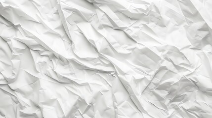 Obraz premium Close-up of a crumpled sheet of white paper, showing its texture and folds.