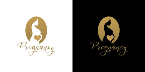 Pregnancy logo design vector inspiration