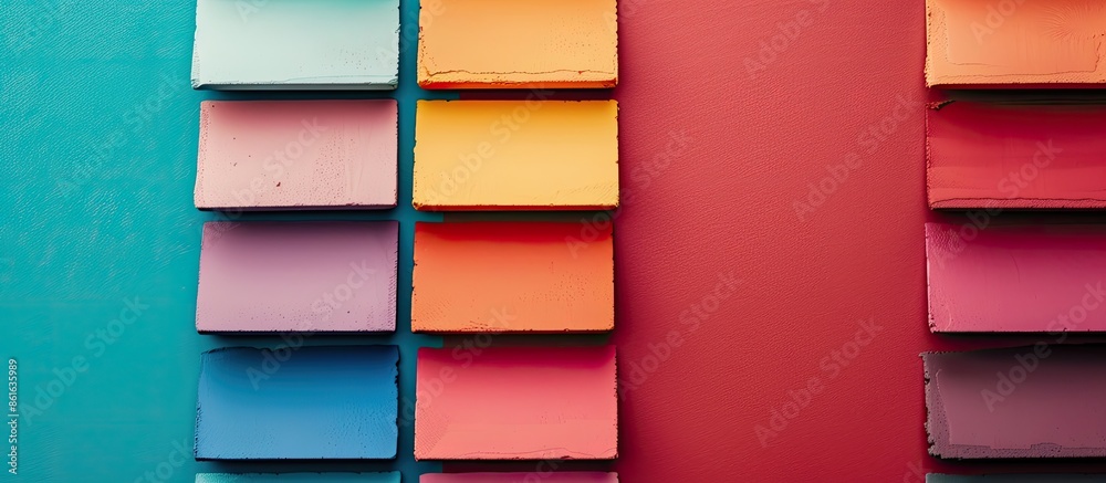 Poster Color palette guide. with copy space image. Place for adding text or design