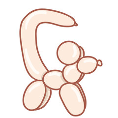 cute color balloon shape of rat illustration