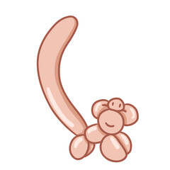 cute color balloon shape of monkey illustration