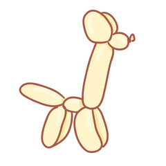 cute color balloon shape of giraffe illustration