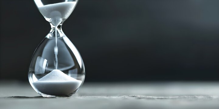 The Symbolic Importance of Time Management and Meeting Deadlines Represented by a Dark-Hued Hourglass. Concept Time Management, Meeting Deadlines, Symbolism, Dark-Hued Hourglass