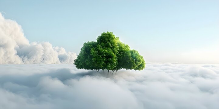 Transform sustainability with cloud services and new technologies in tech industry. Concept Sustainability innovation, Cloud technologies, Tech industry revolution, Eco-friendly solutions