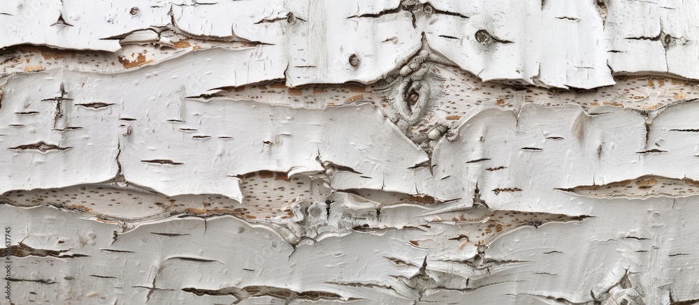 Aufkleber close-up of white birch bark with copy space image.