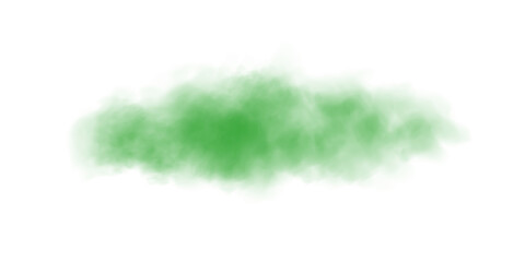 Green fog or smoke. Green smog clouds on floor. Cigarette smoke. Morning fog over land or water surface. Magic haze. Cloud, smoke, fog. PNG.
