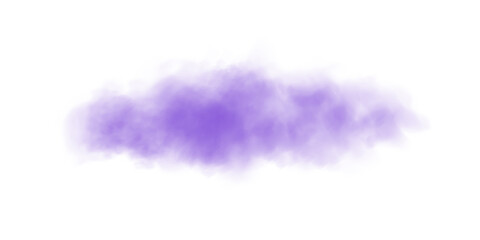 Purple fog or smoke. Purple smog clouds on floor. Cigarette smoke. Morning fog over land or water surface. Magic haze. Cloud, smoke, fog. PNG.