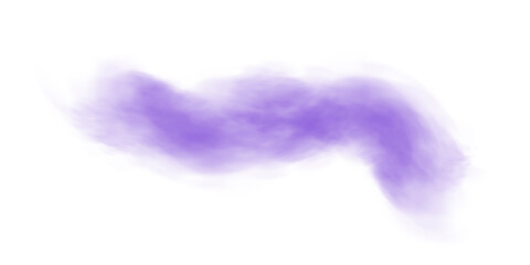 Purple fog or smoke. Purple smog clouds on floor. Cigarette smoke. Morning fog over land or water surface. Magic haze. Cloud, smoke, fog. PNG.