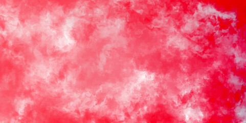 Hand painter colors watercolor stain texture abstract color pink texture background on white surface. Grunge and textured banner with free copy space. Modern Red Pink Watercolor.