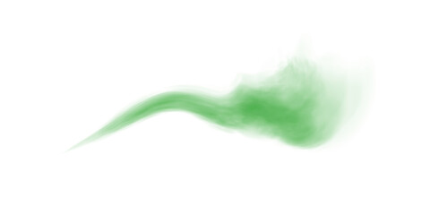 Green fog or smoke. Green smog clouds on floor. Cigarette smoke. Morning fog over land or water surface. Magic haze. Cloud, smoke, fog. PNG.