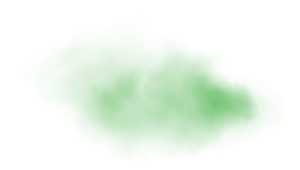 Green fog or smoke. Green smog clouds on floor. Cigarette smoke. Morning fog over land or water surface. Magic haze. Cloud, smoke, fog. PNG.
