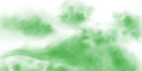 Green fog or smoke. Green smog clouds on floor. Cigarette smoke. Morning fog over land or water surface. Magic haze. Cloud, smoke, fog. PNG.
