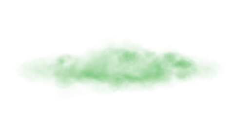 Green fog or smoke. Green smog clouds on floor. Cigarette smoke. Morning fog over land or water surface. Magic haze. Cloud, smoke, fog. PNG.
