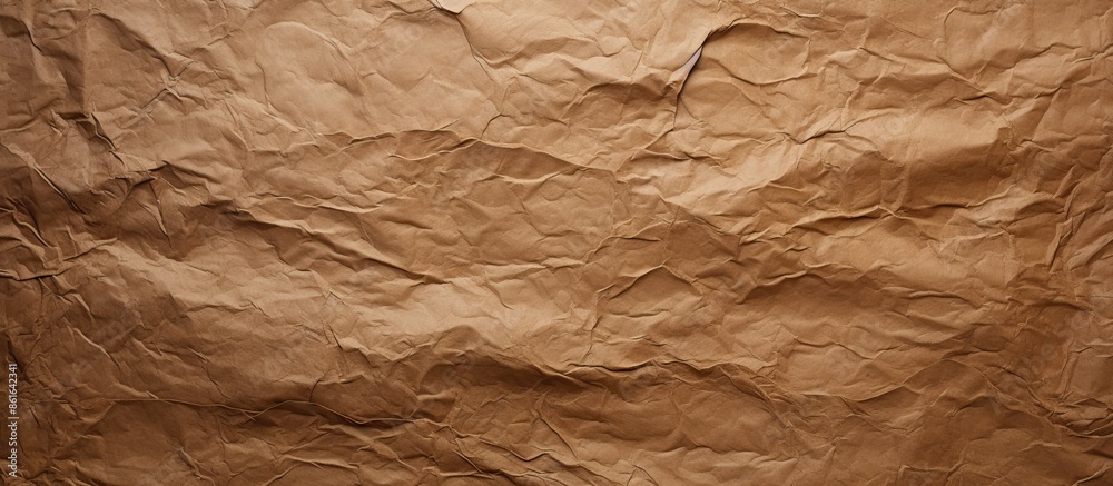 Aufkleber textured brown paper with crumpled appearance creates a rustic vibe, suitable for copy space image.