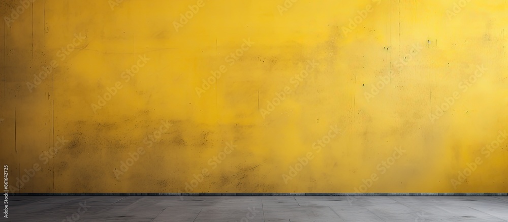 Poster textured yellow concrete backdrop with copy space image.