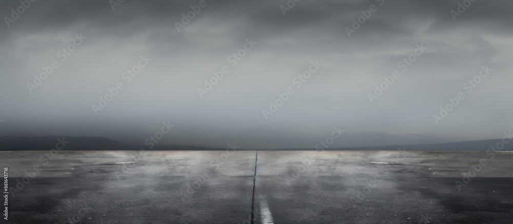 Poster asphalt road section depicted in a copy space image.