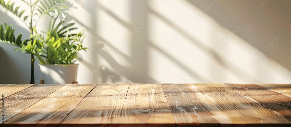 Fototapete table with no items on it, displaying a copy space image.