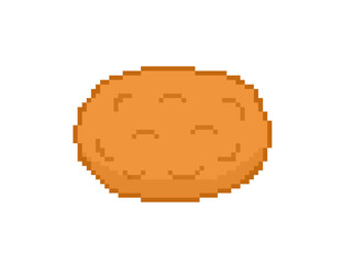 Pixel art minced meat cutlet