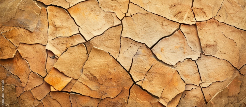 Poster high-quality photo of a textured cracked sandstone background with copy space image.