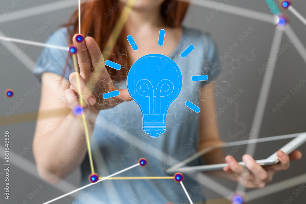 Poster neural network 3d illustration. big data and cybersecurity