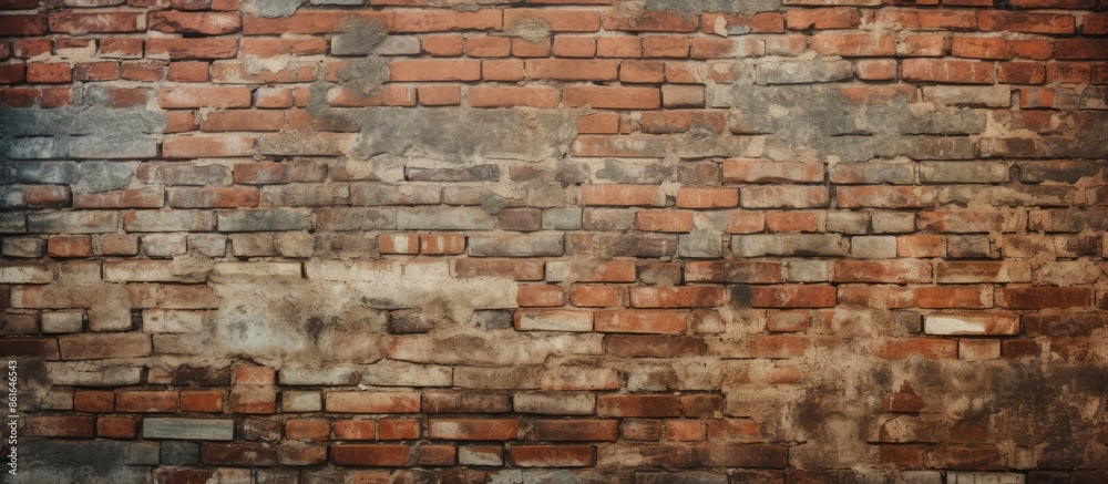 Poster background texture of an aged brick wall with copy space image.