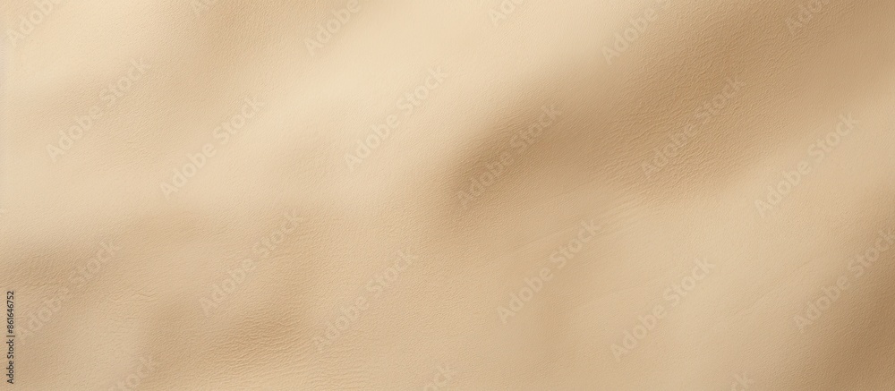 Poster close-up view of a light beige matte suede background showcasing a seamless sand leather texture, id