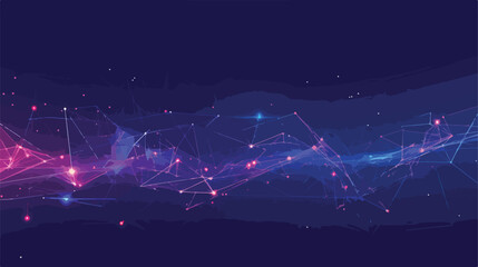 Dynamic circle wave line glowing in motion network 