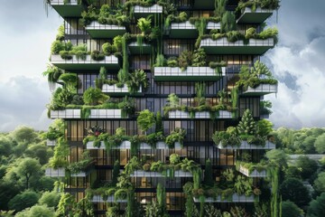 Obraz premium Urban green spaces and rooftop gardens