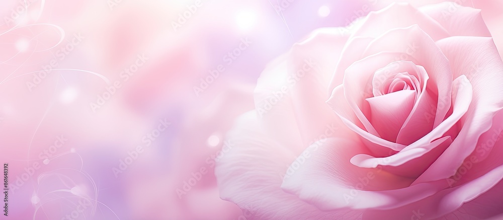 Canvas Prints soft focus pink rose background with copy space image.