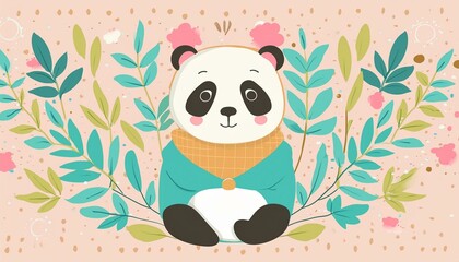 Naklejka premium パンダのイラスト