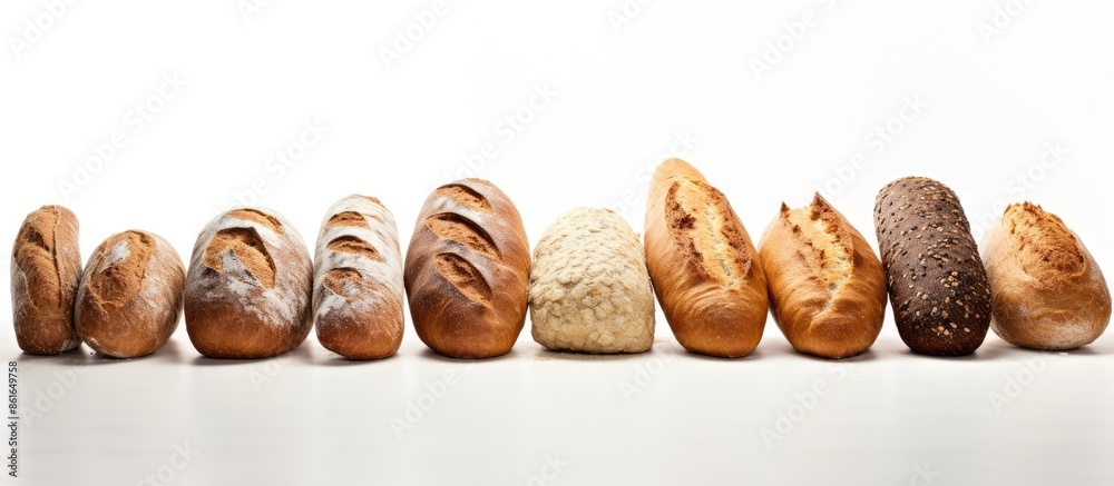 Leinwandbilder bread displayed with a white backdrop, suitable for adding copy space image.