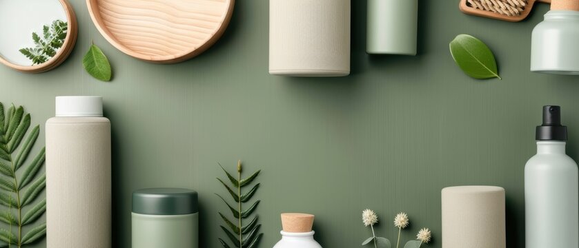 Tech-inspired eco-friendly promotional items, nature-themed designs, sustainable materials, modern aesthetics