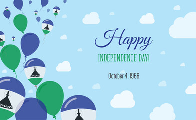Lesotho Independence Day Sparkling Patriotic