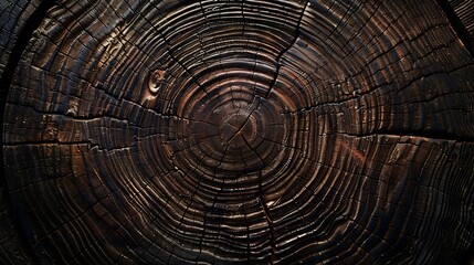 Fototapeta premium Dark Brown Wooden with Beautiful Round Texture Background : Suitable for Be Used as a Background in Any Project (Print, Graphic Design, Web Design).