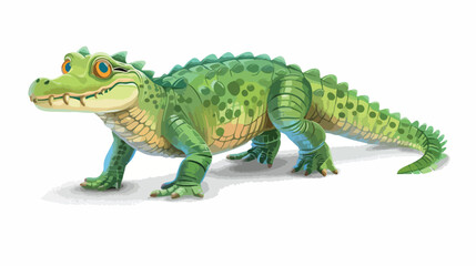 Obraz premium Crocodile Cartoon illustration of a West African 