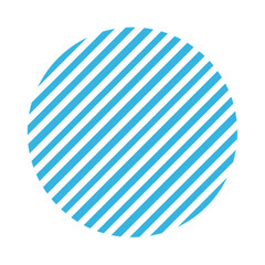 blue circle with seamless line abstract flat style vector illustration isolated on white and transparent background