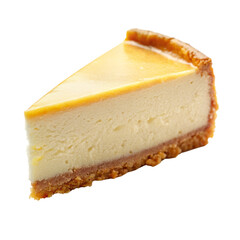 piece of tasty cheesecake on transparent background