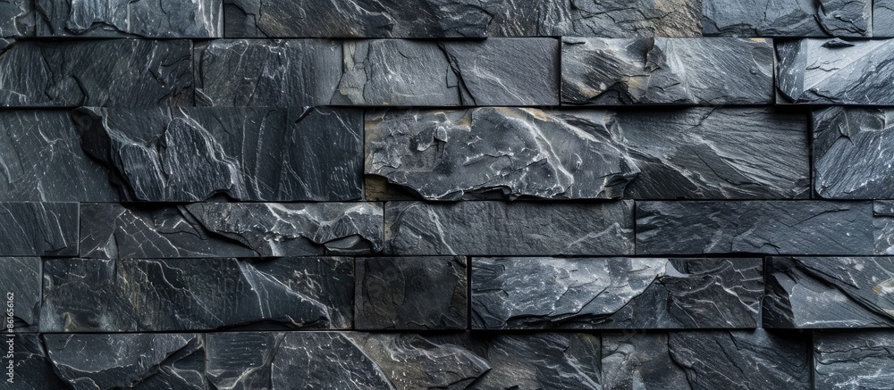 Poster Wall of slate. Very high quality texture background. with copy space image. Place for adding text or design