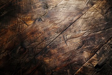 Naklejka premium Brown Table. Dark Wood Texture for Furniture Design with Abstract Panel Background