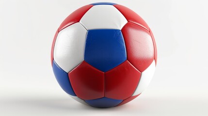 Obraz premium European Football Championship 2024, A soccer ball with the flag design of France on white background