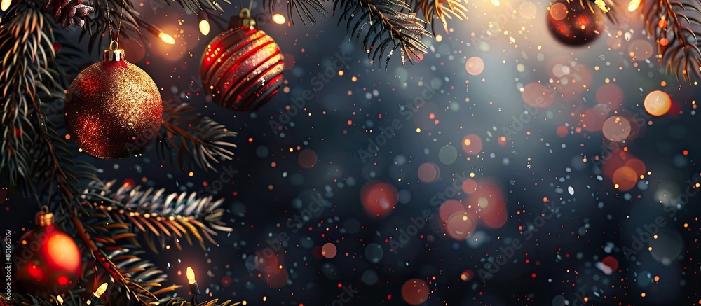 Poster background for christmas and new year holidays with space for copy image.