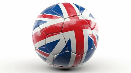 European Football Championship 2024, A soccer ball with the flag design of English on white background