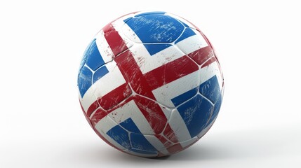 European Football Championship 2024, A soccer ball with the flag design of Scottish on white background