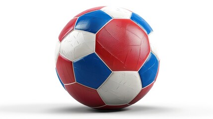 Obraz premium European Football Championship 2024, A soccer ball with the flag design of Slovakian on white background