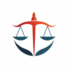 Modern and minimalist Law firm logo icon vector art illustration 